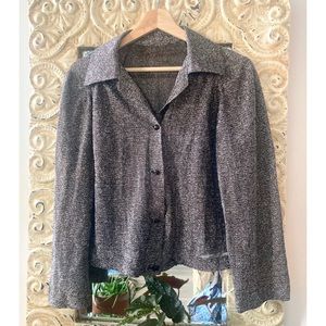 70s Glitter Button Down Top